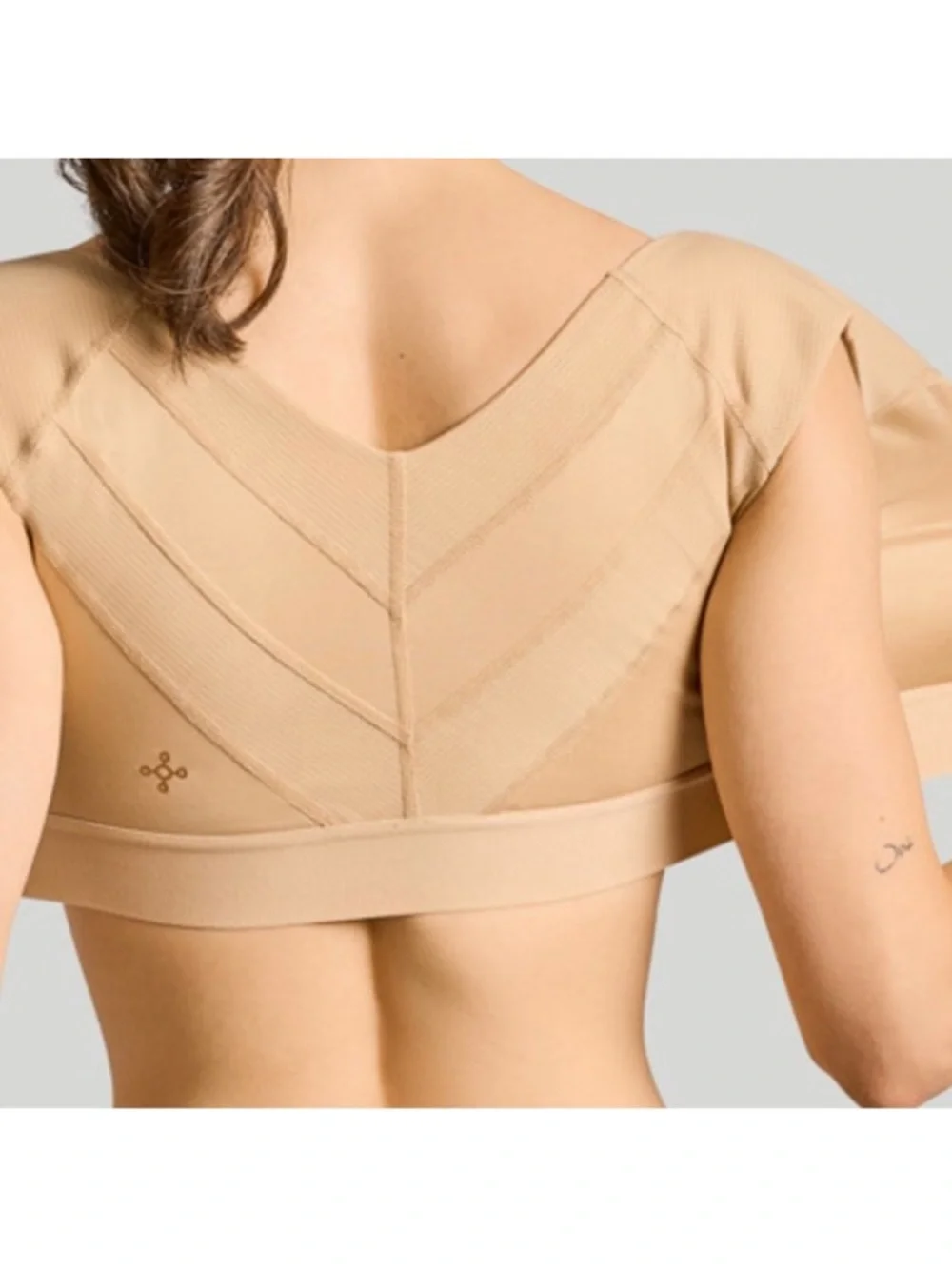Tommie Cooper Zip Up Shoulder Support Bra color nude- size large - Picture 2 of 6